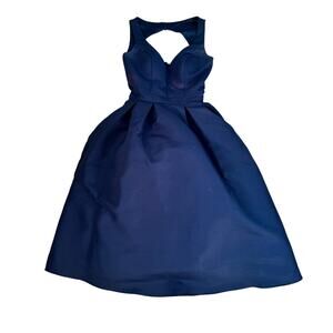 Chi Chi London 4 Blue Midi Skater Dress Tutu Gown Prom Formal Special Ocassion